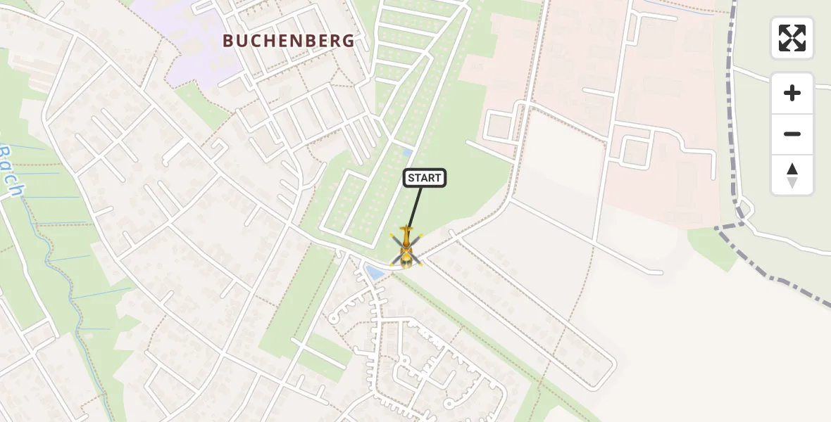 Flugroute Ambulanzhubschrauber Bad Doberan - Bad Doberan, 12 Oktober 2026, 13:15