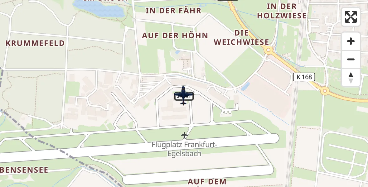 Flugroute Polizeiflugzeug Flughafen Frankfurt-Egelsbach - Flughafen Frankfurt-Egelsbach, 12 Oktober 2026, 13:50