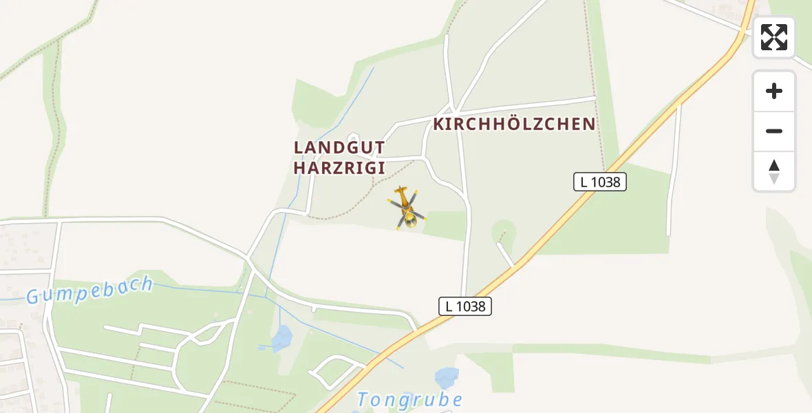 Flugroute Rettungshubschrauber Nordhausen - Nordhausen, 13 Oktober 2026, 11:12