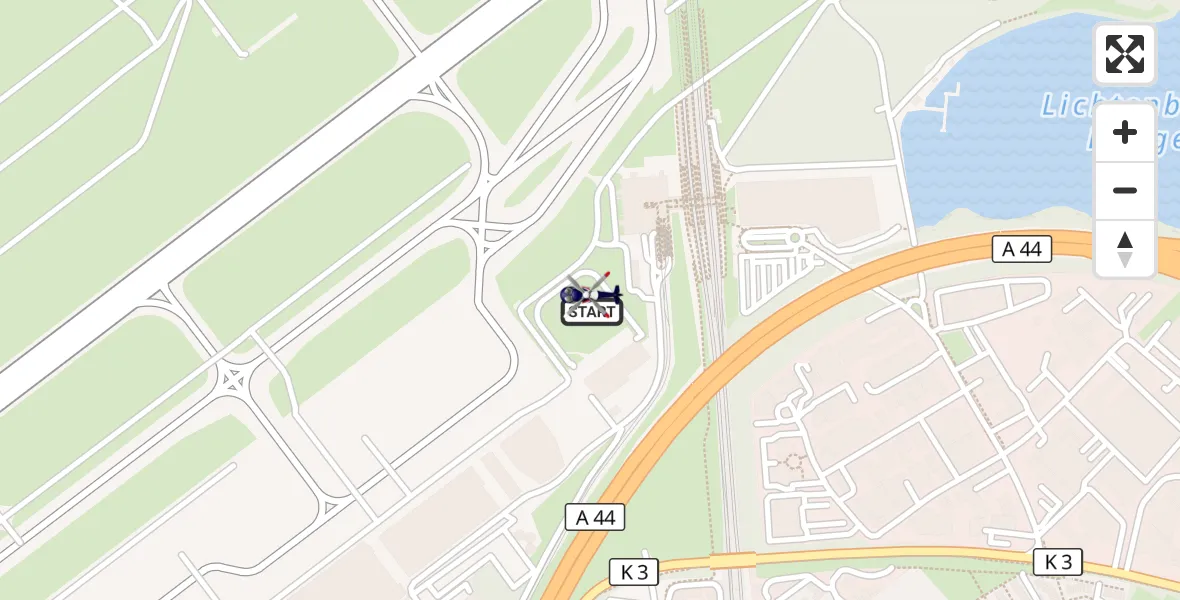 Flugroute Polizeihubschrauber Düsseldorf Flughafen - Düsseldorf Flughafen, 14 Oktober 2026, 06:06
