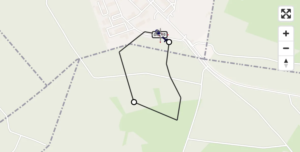 Flugroute Polizeihubschrauber Emmerzhausen - Emmerzhausen, 14 Oktober 2026, 08:28