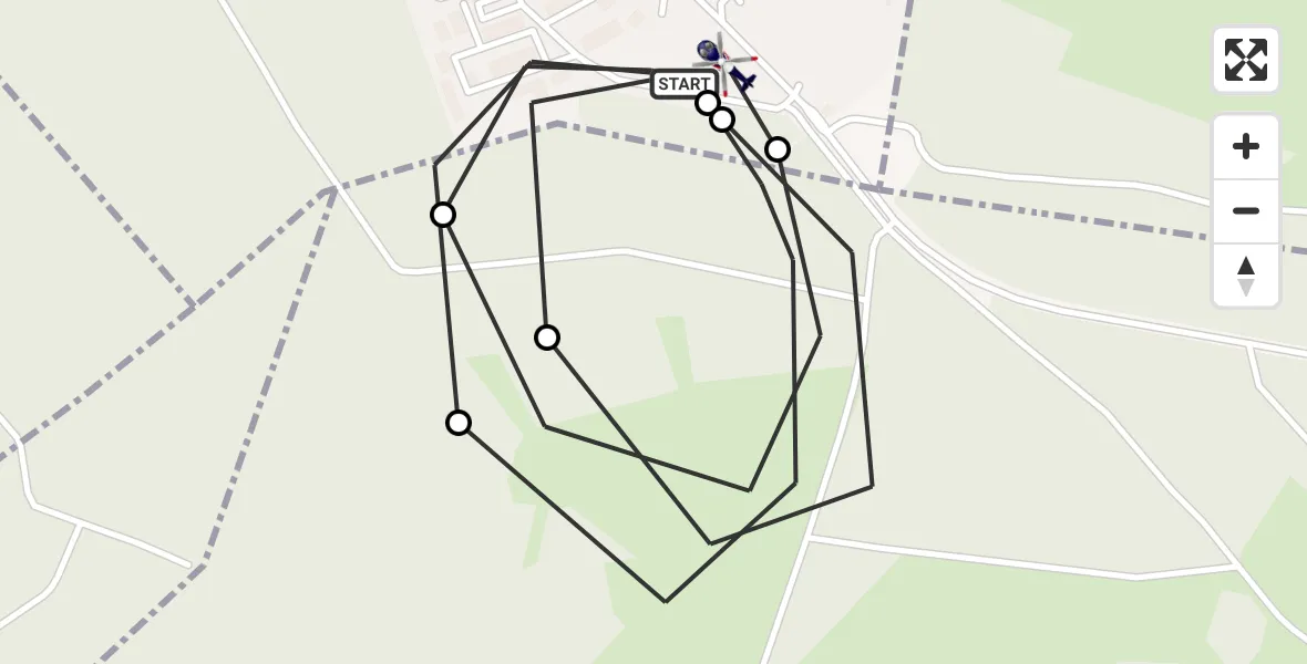 Flugroute Polizeihubschrauber Emmerzhausen - Emmerzhausen, 14 Oktober 2026, 08:32