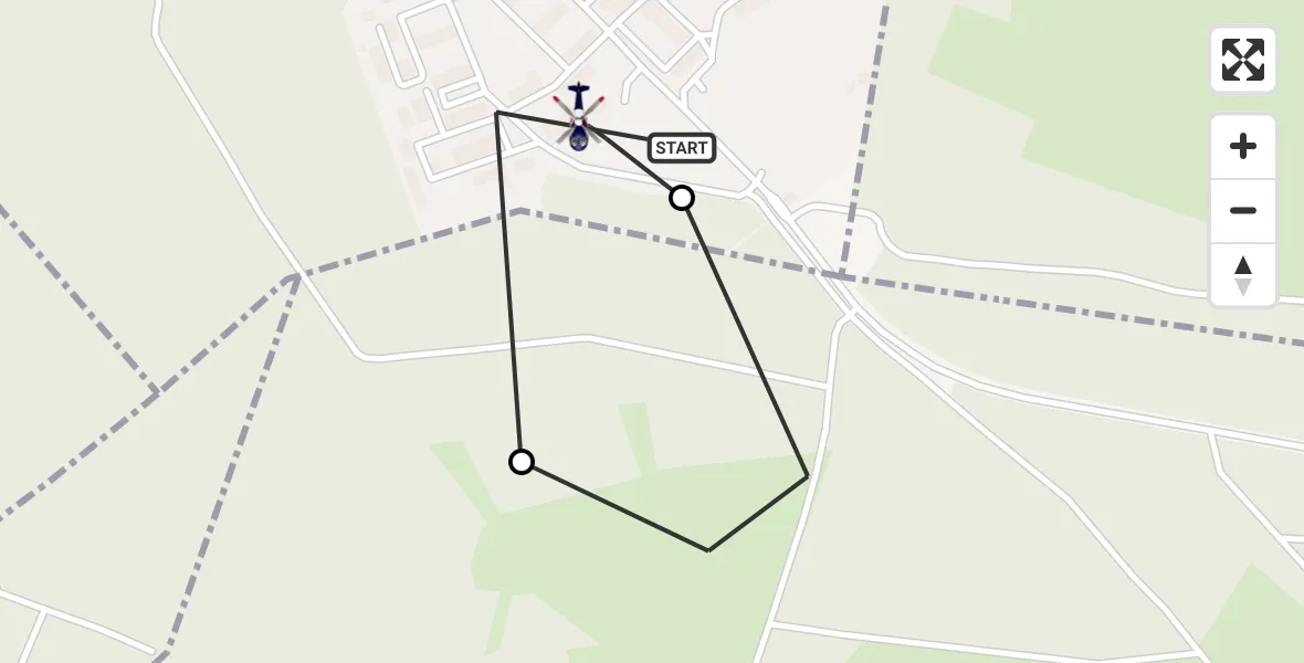 Flugroute Polizeihubschrauber Emmerzhausen - Emmerzhausen, 14 Oktober 2026, 08:50