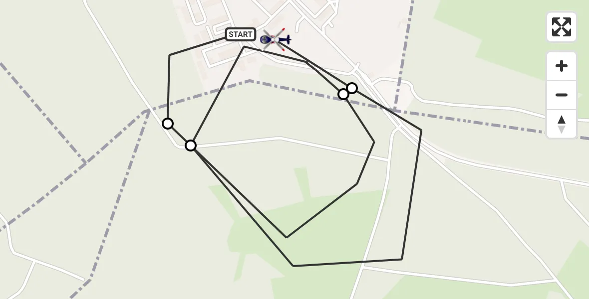 Flugroute Polizeihubschrauber Emmerzhausen - Emmerzhausen, 14 Oktober 2026, 08:55