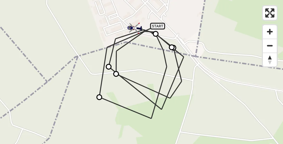 Flugroute Polizeihubschrauber Emmerzhausen - Emmerzhausen, 14 Oktober 2026, 09:13