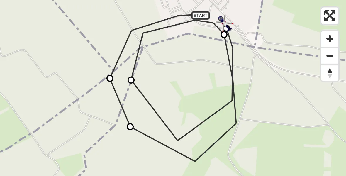 Flugroute Polizeihubschrauber Emmerzhausen - Emmerzhausen, 14 Oktober 2026, 09:45