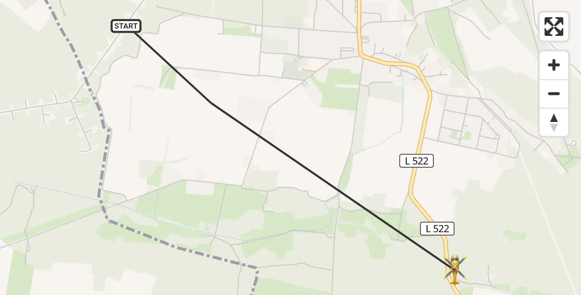 Flugroute Rettungshubschrauber Welzow - Welzow, 14 Oktober 2026, 14:46