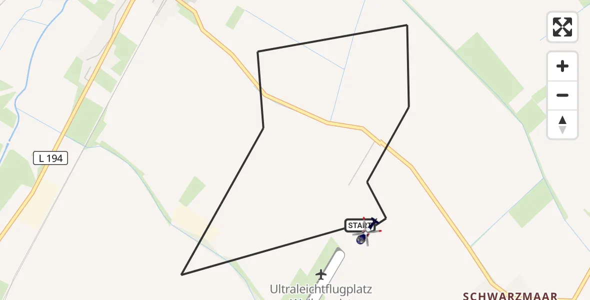 Flugroute Polizeihubschrauber Weilerswist - Weilerswist, 14 Oktober 2026, 14:49