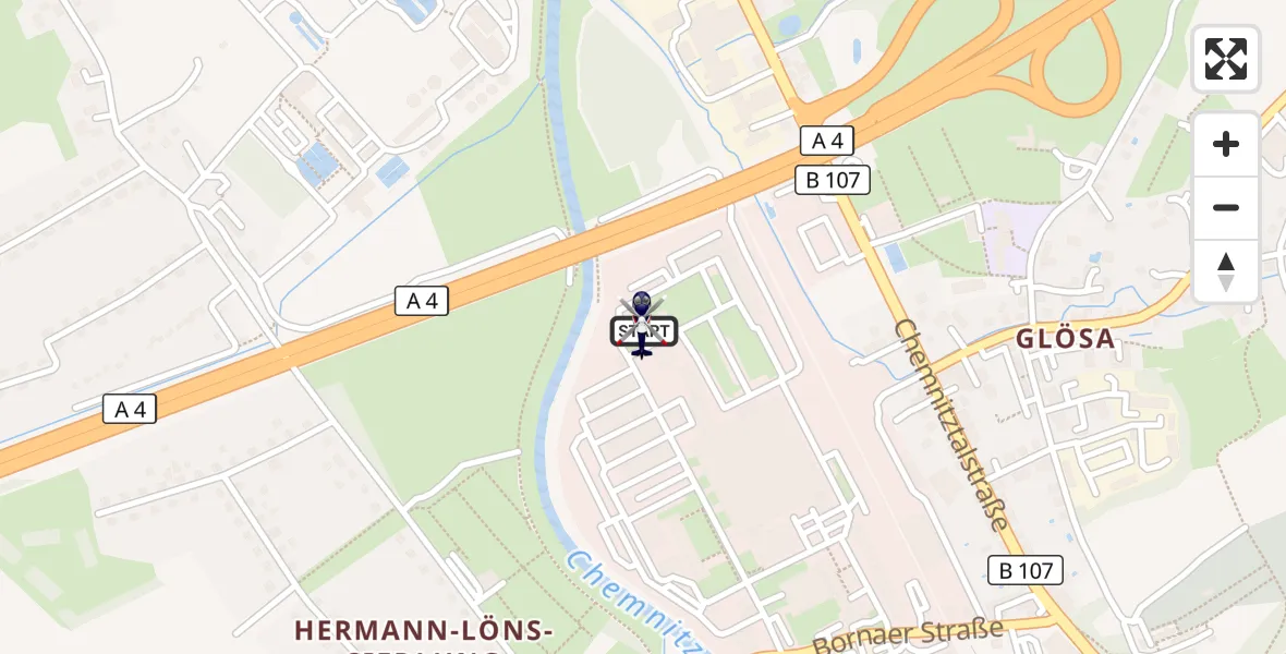 Flugroute Polizeihubschrauber Chemnitz-Glösa Industrial Park Hubschrauberlandeplatz - Chemnitz-Glösa Industrial Park Hubschrauberlandeplatz, 14 Oktober 2026, 15:04