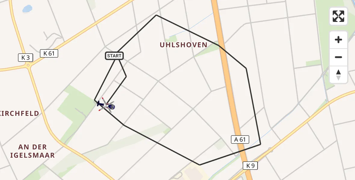Flugroute Polizeihubschrauber Swisttal - Swisttal, 14 Oktober 2026, 15:07