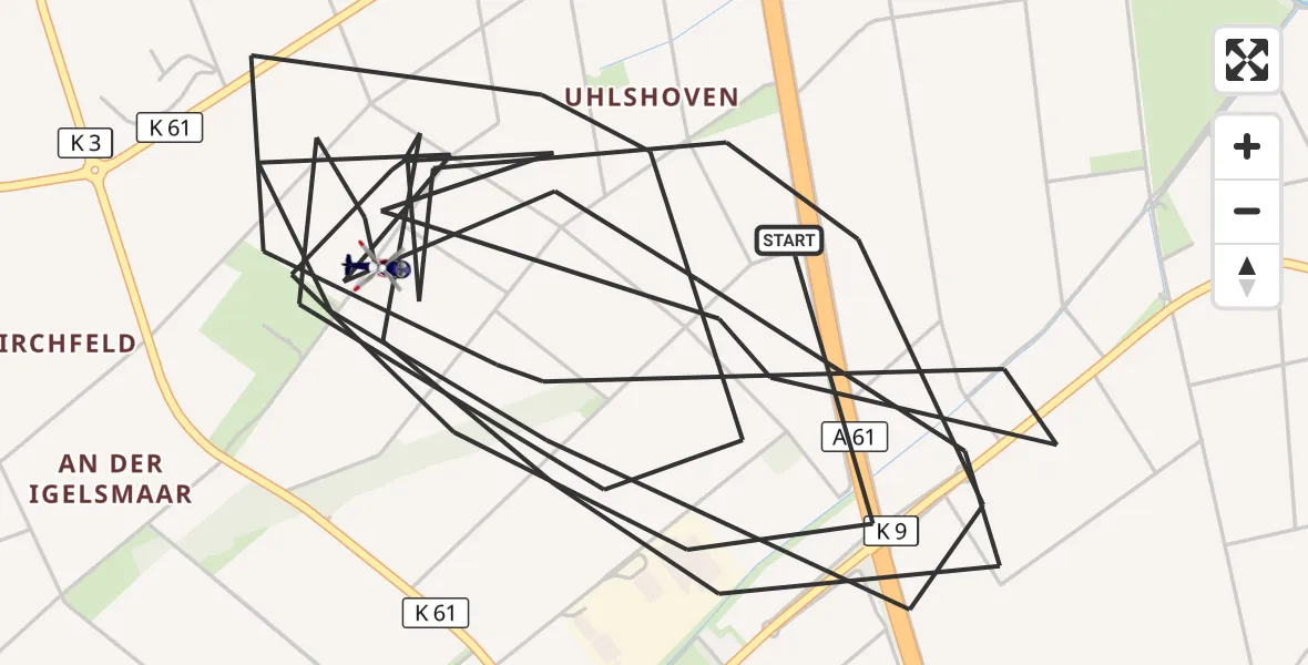 Flugroute Polizeihubschrauber Swisttal - Swisttal, 14 Oktober 2026, 15:17