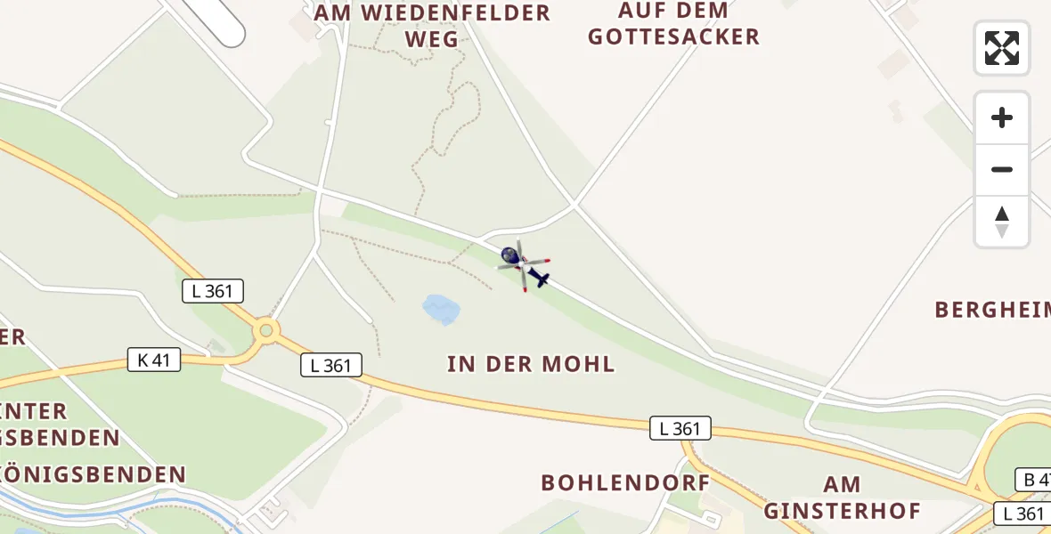 Flugroute Polizeihubschrauber Bergheim - Bergheim, 14 Oktober 2026, 16:07
