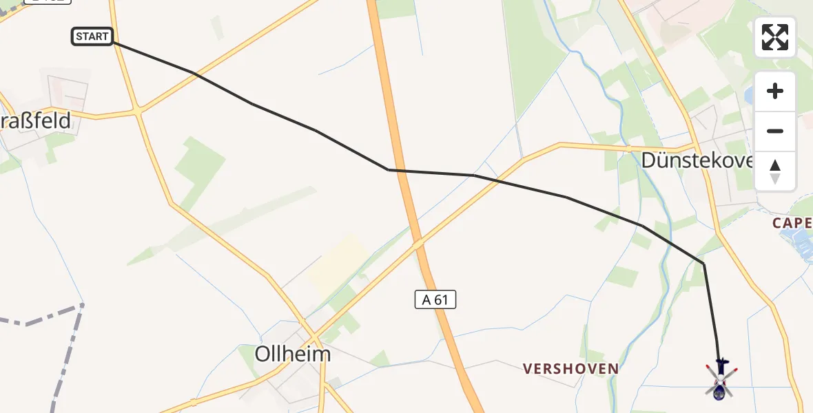 Flugroute Polizeihubschrauber Swisttal - Swisttal, 14 Oktober 2026, 16:46