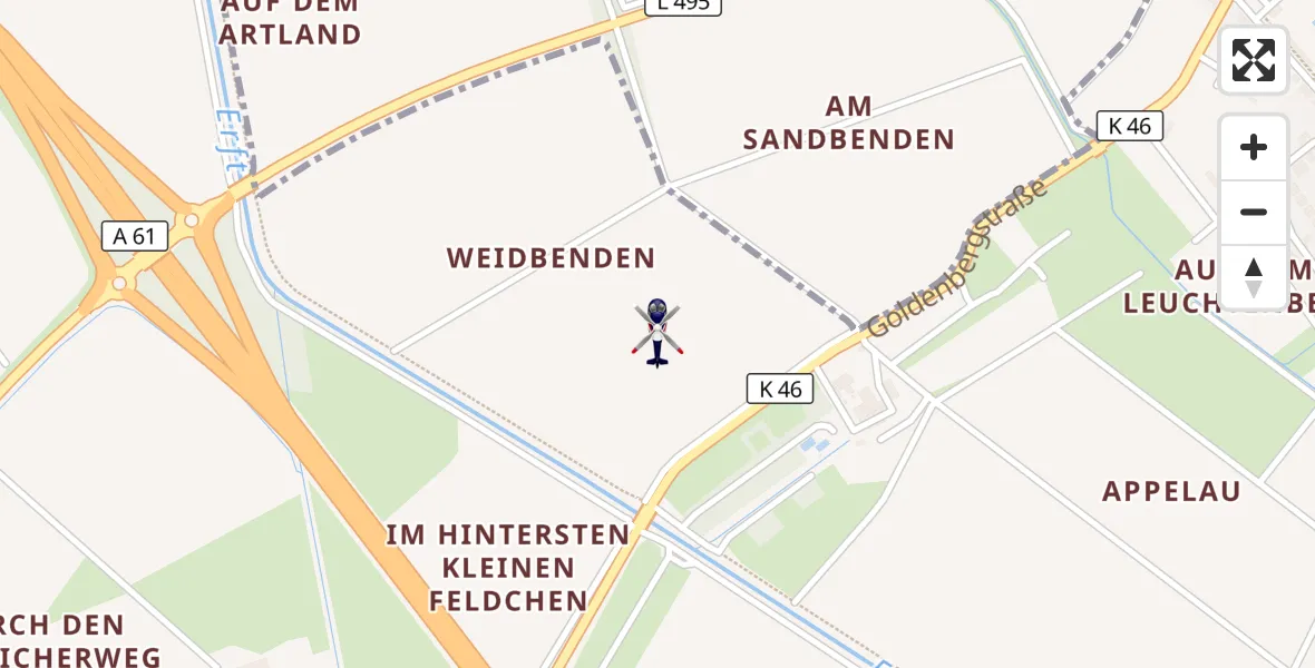 Flugroute Polizeihubschrauber Erftstadt - Erftstadt, 14 Oktober 2026, 18:18