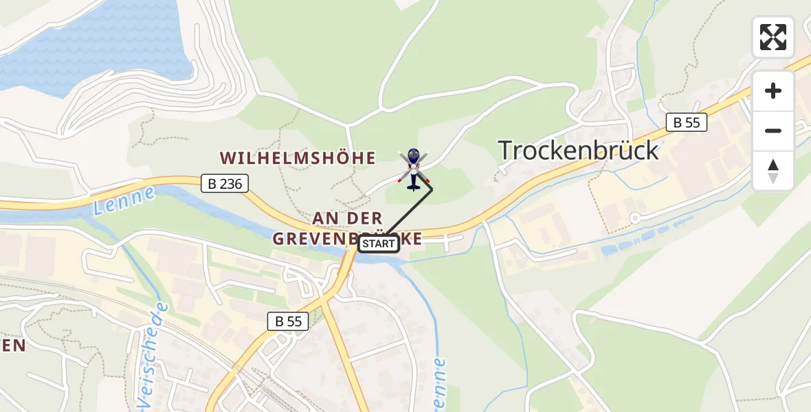 Flugroute Polizeihubschrauber Lennestadt - Lennestadt, 14 Oktober 2026, 21:34