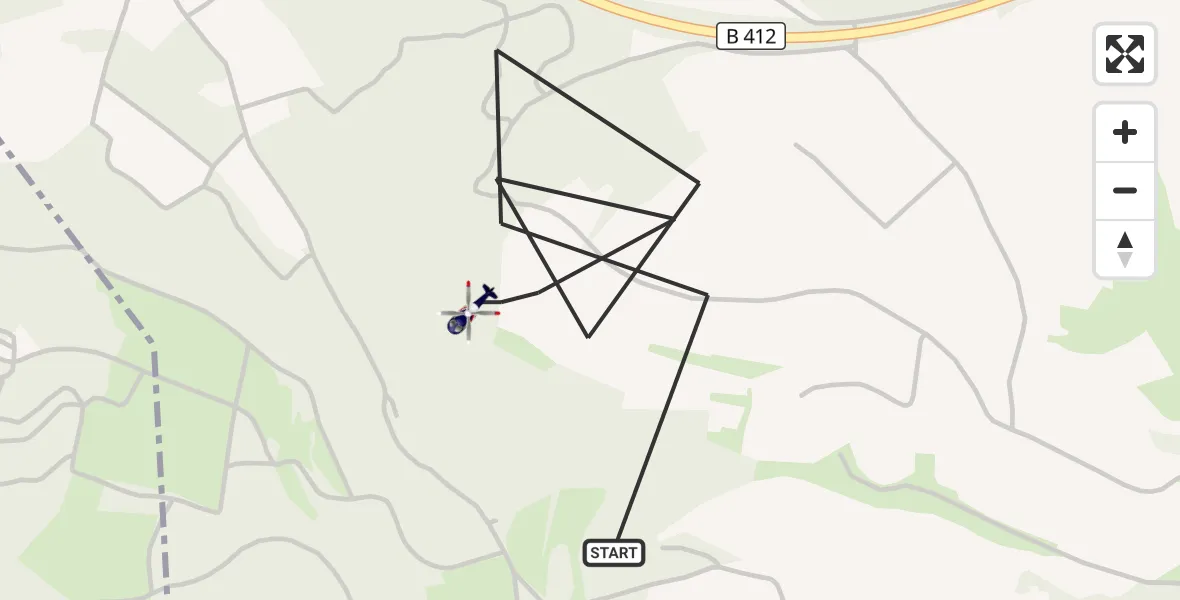 Flugroute Polizeihubschrauber Bell - Bell, 15 Oktober 2026, 09:16