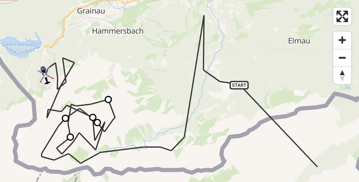 Flugroute Polizeihubschrauber Garmisch-Partenkirchen - Grainau, 15 Oktober 2026, 10:19