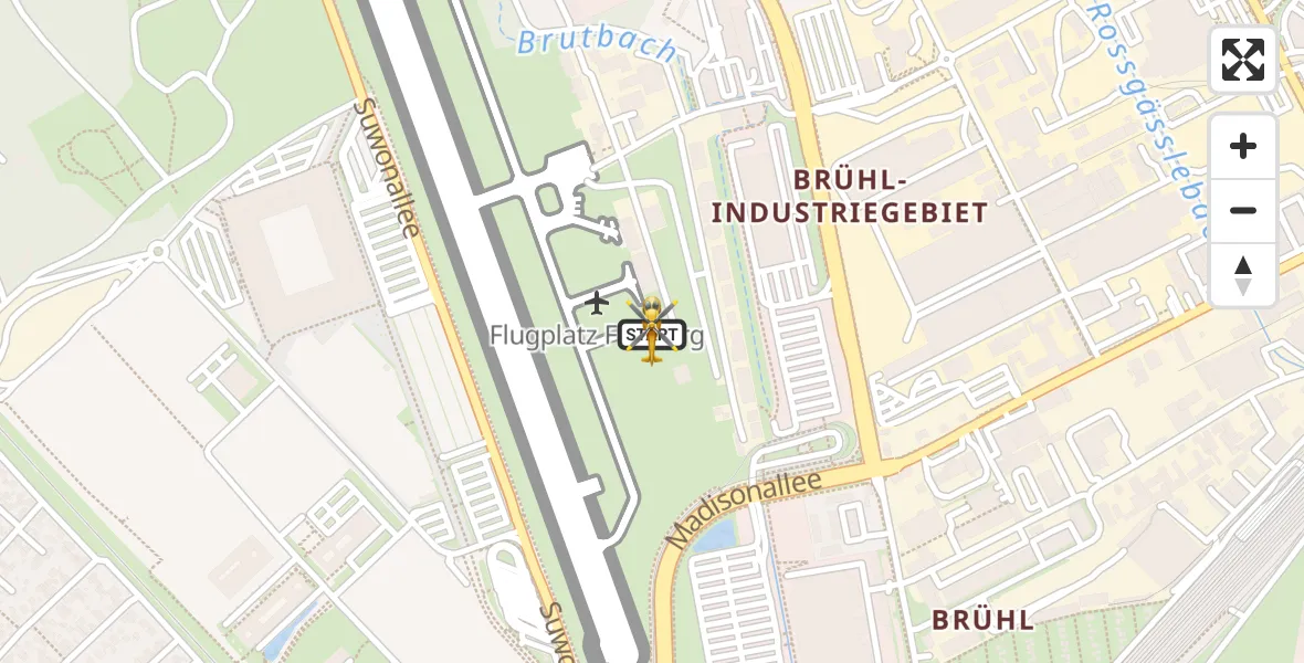 Flugroute Ambulanzhubschrauber Freiburg im Breisgau Flugplatz - Freiburg im Breisgau Flugplatz, 15 Oktober 2026, 11:46