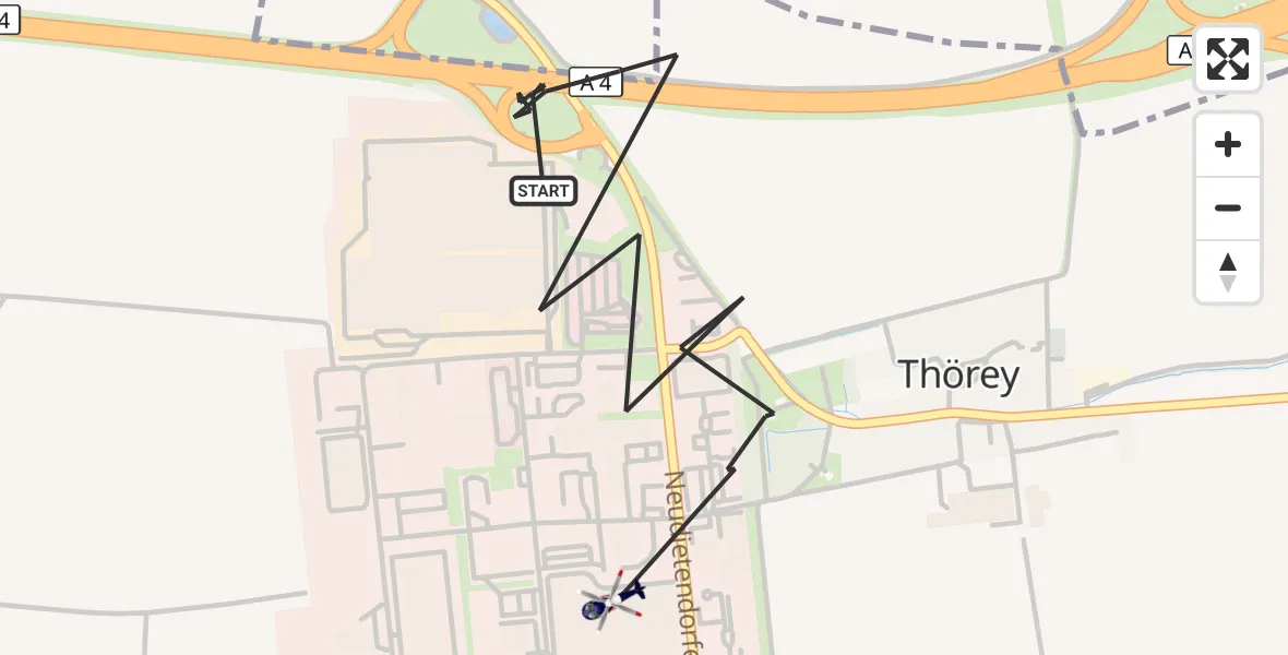 Flugroute Polizeihubschrauber Amt Wachsenburg - Amt Wachsenburg, 16 Oktober 2026, 02:15
