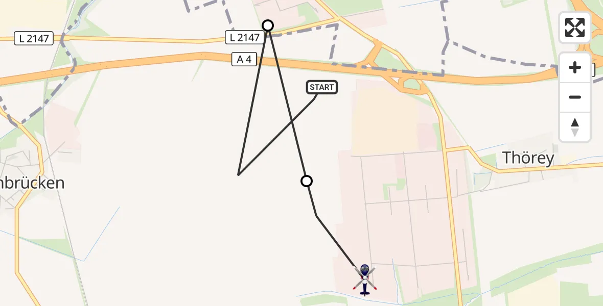 Flugroute Polizeihubschrauber Amt Wachsenburg - Amt Wachsenburg, 16 Oktober 2026, 02:24