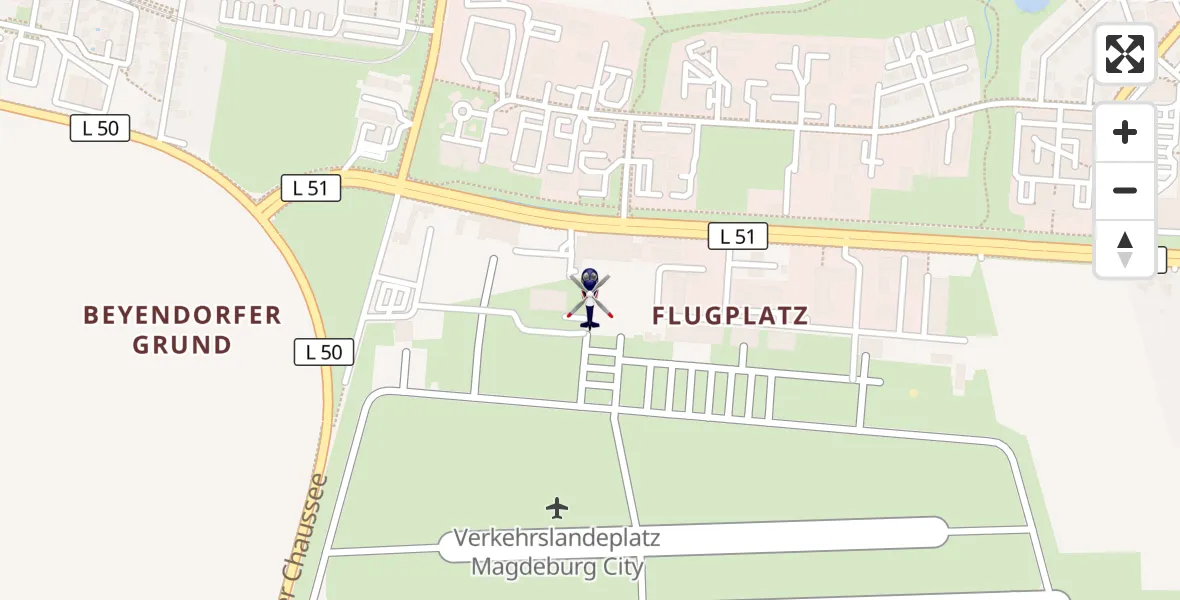 Flugroute Polizeihubschrauber Magdeburg City Flugplatz - Magdeburg City Flugplatz, 16 Oktober 2026, 12:24