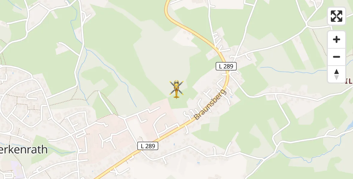 Flugroute Ambulanzhubschrauber Bergisch Gladbach - Bergisch Gladbach, 16 Oktober 2026, 14:30