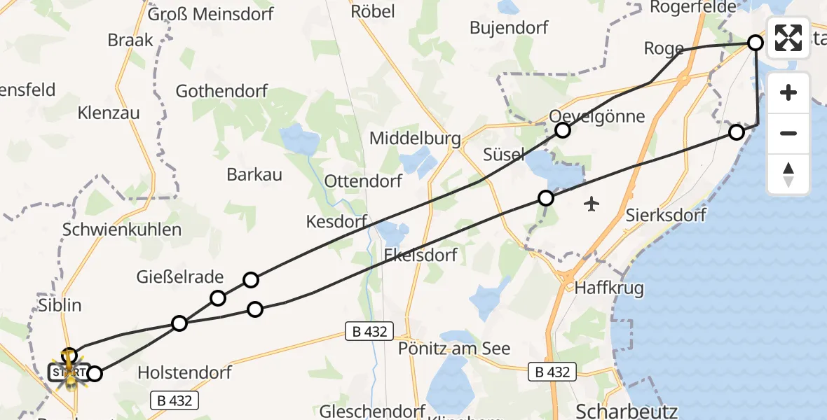 Flugroute Rettungshubschrauber Christoph 12 Luftrettungszentrum - Christoph 12 Luftrettungszentrum, 16 Oktober 2026, 14:47