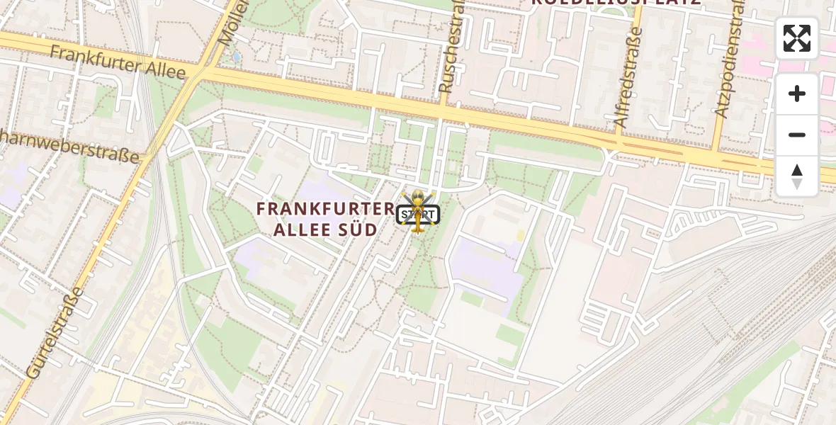Flugroute Rettungshubschrauber Berlin - Berlin, 16 Oktober 2026, 16:31