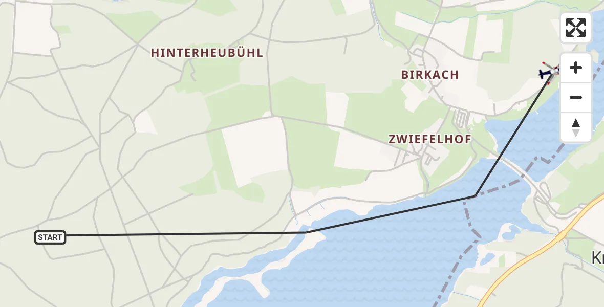 Flugroute Polizeihubschrauber Roth - Roth, 17 Oktober 2026, 10:06