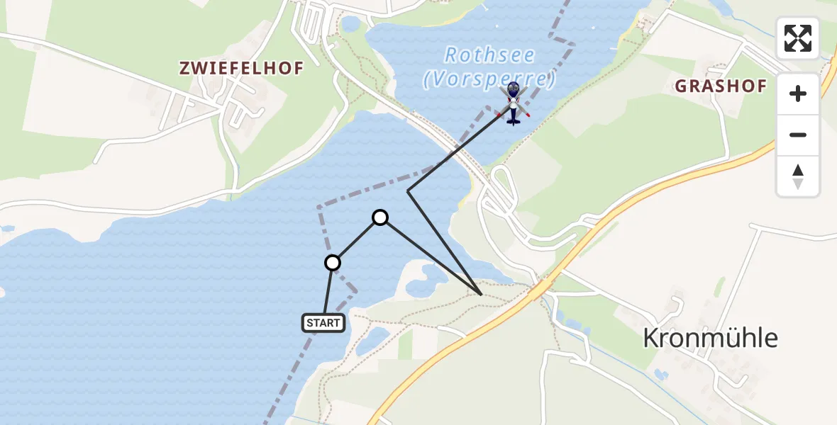 Flugroute Polizeihubschrauber Allersberg - Allersberg, 17 Oktober 2026, 10:33