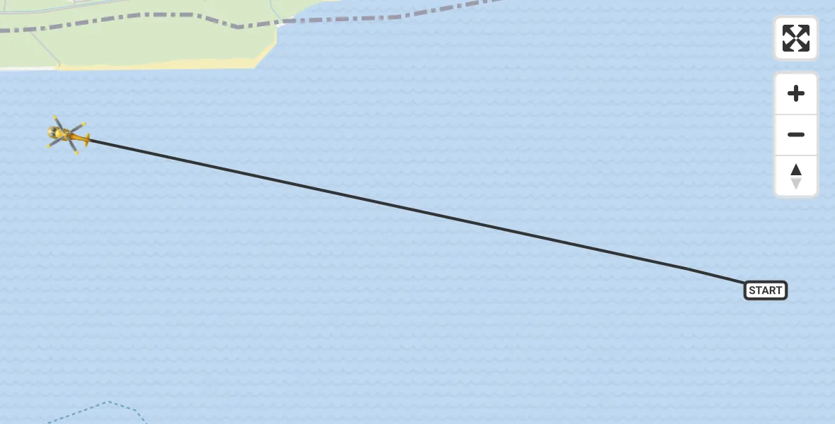 Flugroute Ambulanzhubschrauber Noordzee - Noordzee, 18 Oktober 2026, 11:41