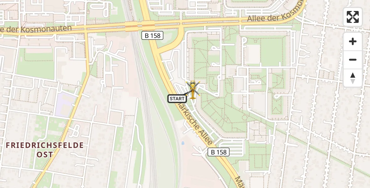 Flugroute Rettungshubschrauber Berlin - Berlin, 18 Oktober 2026, 11:57