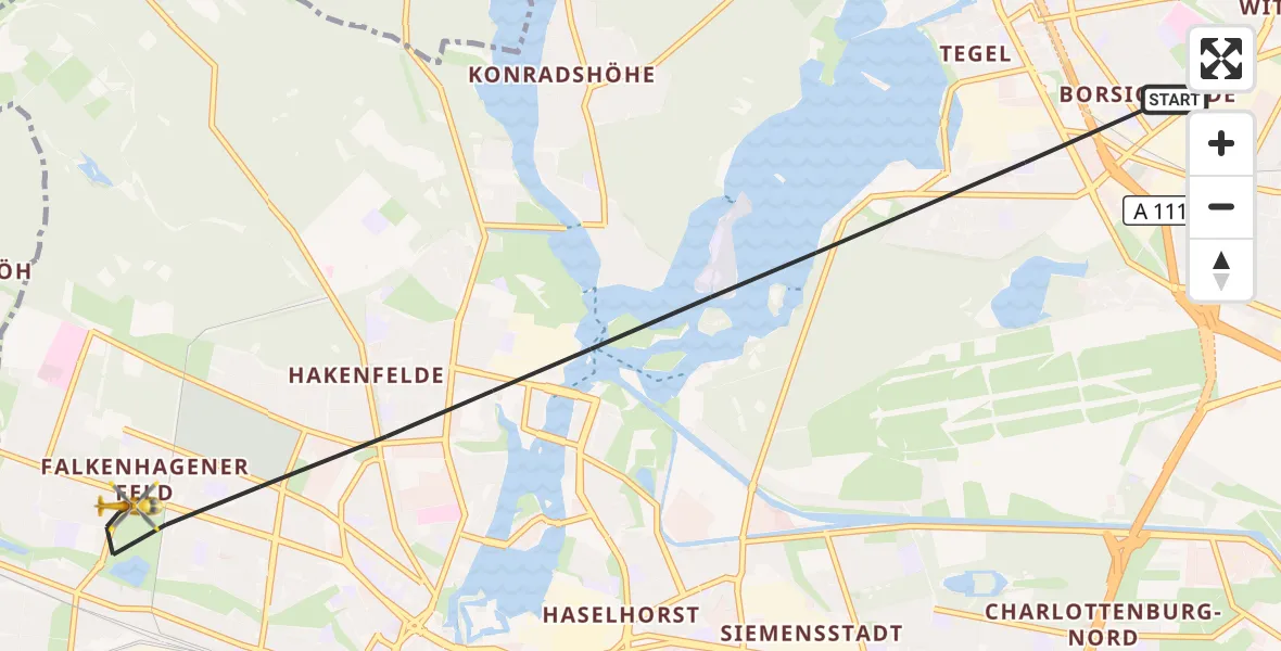 Flugroute Rettungshubschrauber Berlin - Berlin, 18 Oktober 2026, 15:34