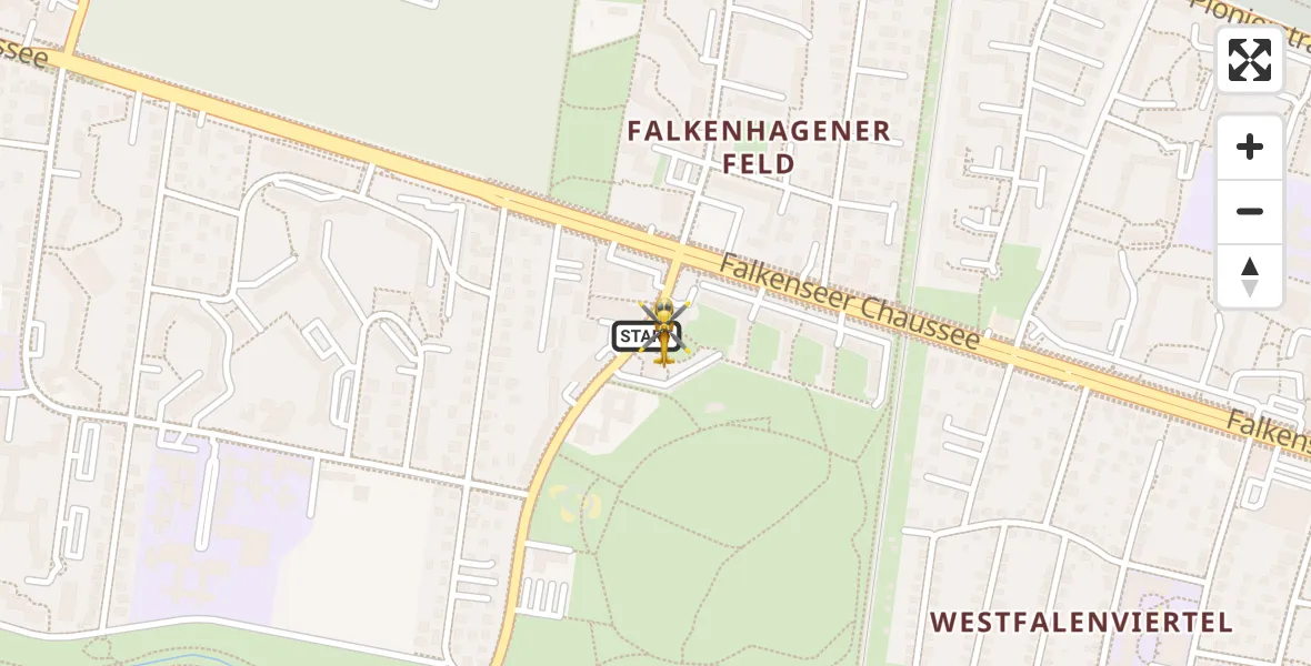 Flugroute Rettungshubschrauber Berlin - Berlin, 18 Oktober 2026, 15:37
