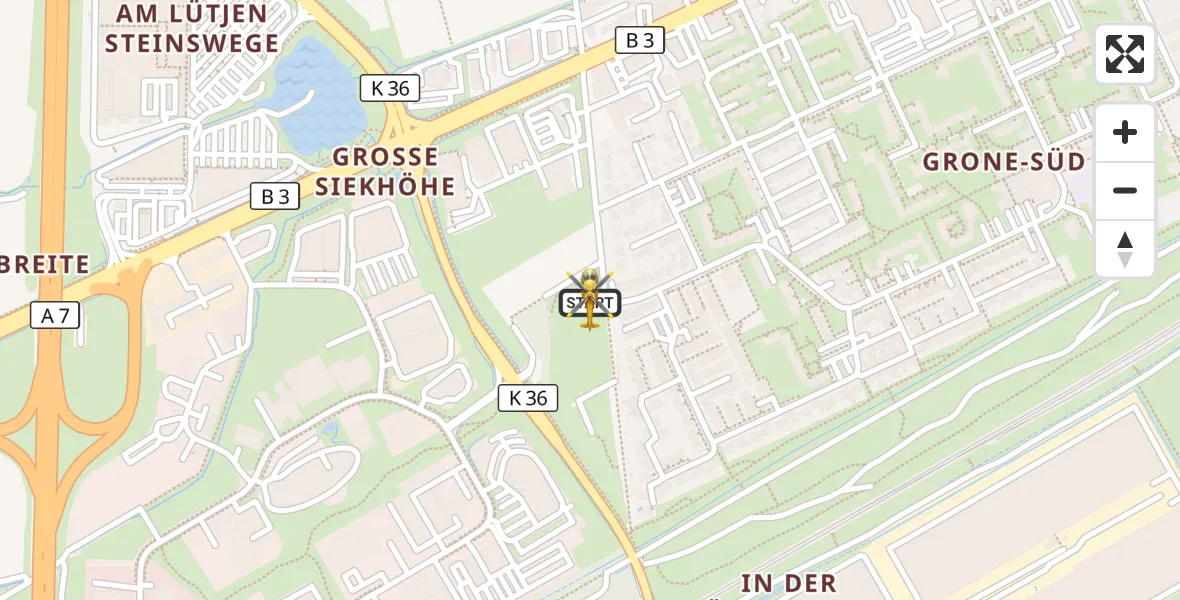 Flugroute Rettungshubschrauber Göttingen - Göttingen, 18 Oktober 2026, 15:43