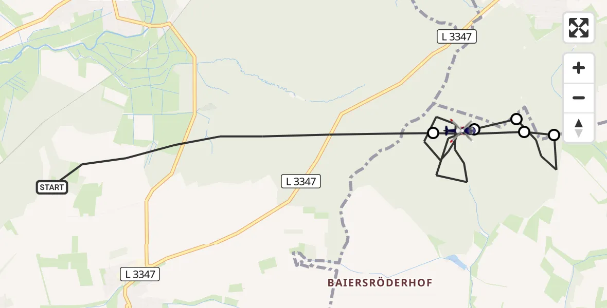 Flugroute Polizeihubschrauber Nidderau - Hammersbach, 18 Oktober 2026, 17:54