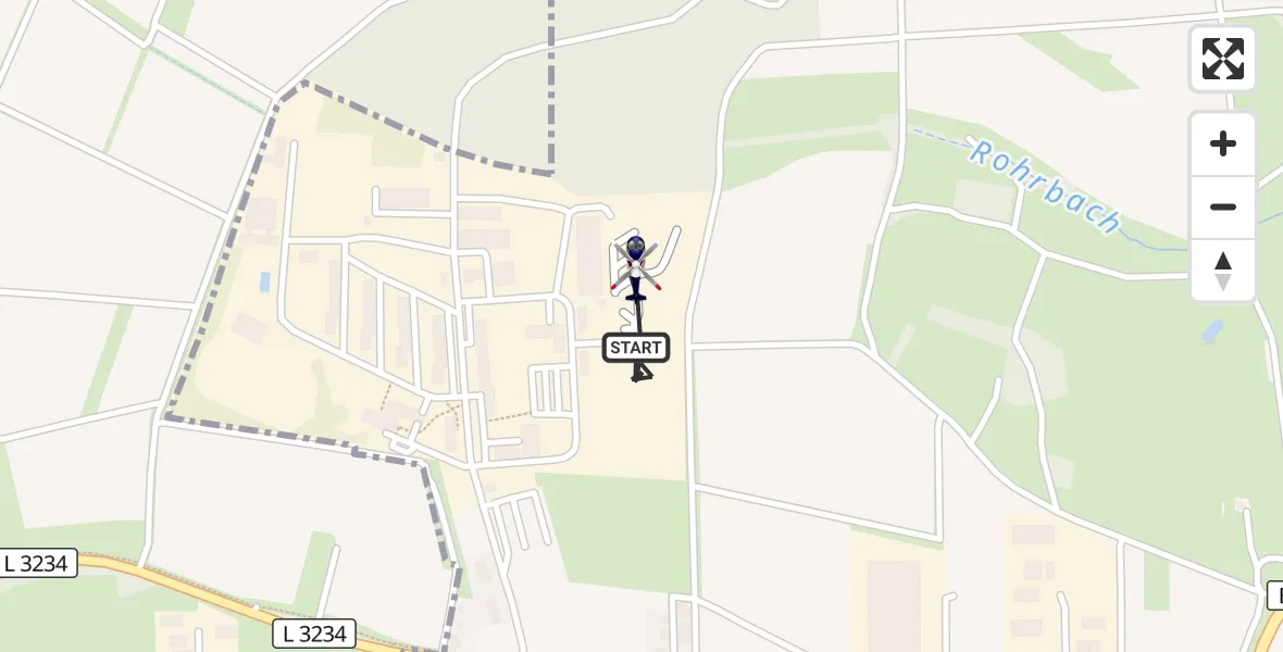 Flugroute Polizeihubschrauber Fuldatal Bundespolizei Hubschrauberlandeplatz - Fuldatal Bundespolizei Hubschrauberlandeplatz, 19 Oktober 2026, 08:32