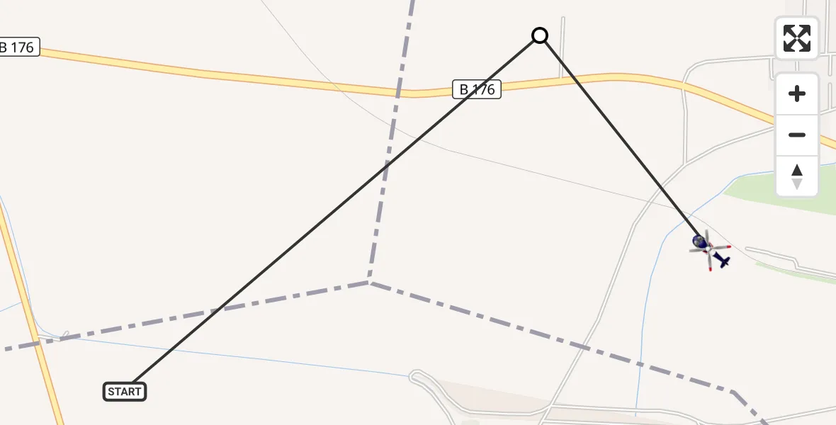 Flugroute Polizeihubschrauber Großfahner - Dachwig, 19 Oktober 2026, 10:00