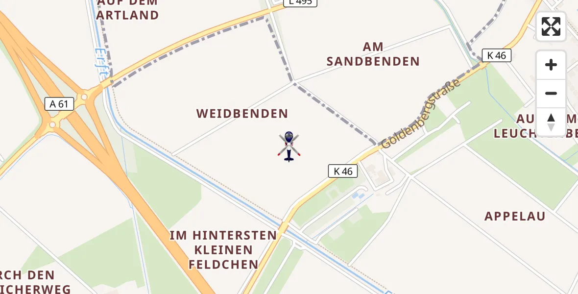 Flugroute Polizeihubschrauber Erftstadt - Erftstadt, 19 Oktober 2026, 10:25