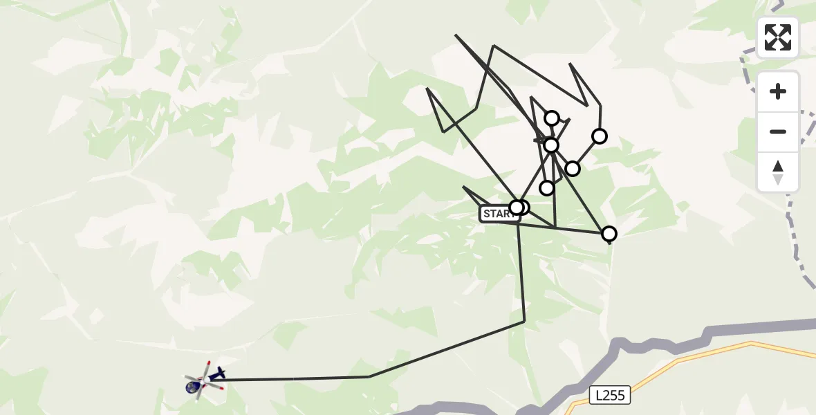 Flugroute Polizeihubschrauber Schwangau - Schwangau, 19 Oktober 2026, 13:17