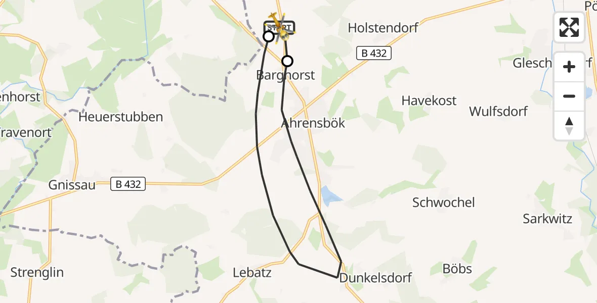 Flugroute Rettungshubschrauber Christoph 12 Luftrettungszentrum - Christoph 12 Luftrettungszentrum, 19 Oktober 2026, 13:41