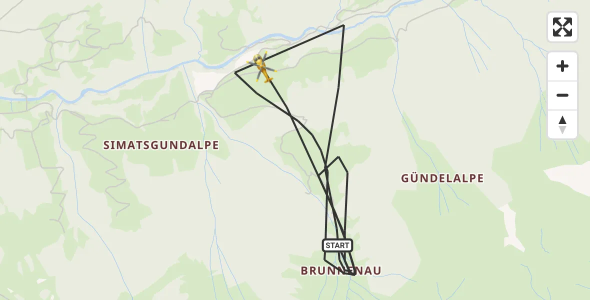 Flugroute Rettungshubschrauber Oberstaufen - Oberstaufen, 19 Oktober 2026, 15:27