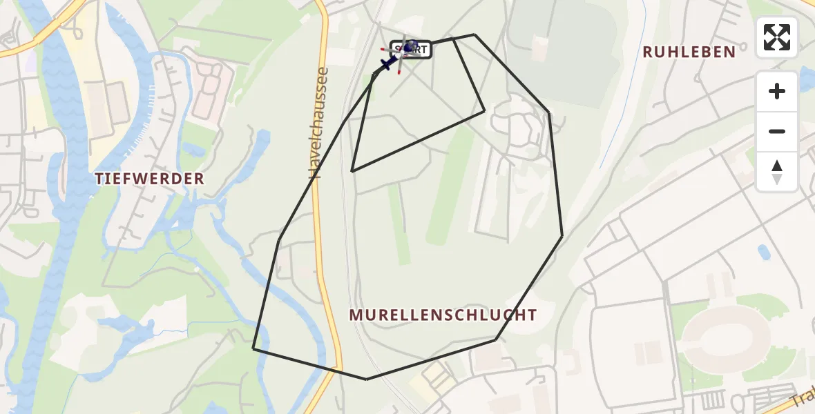 Flugroute Polizeihubschrauber Berlin - Berlin, 20 Oktober 2026, 09:35