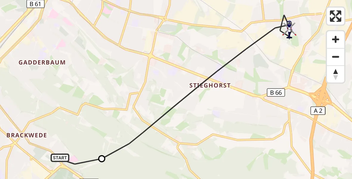 Flugroute Polizeihubschrauber Luftrettungszentrum Bielefeld - Bielefeld, 20 Oktober 2026, 09:39
