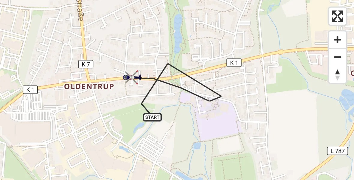 Flugroute Polizeihubschrauber Bielefeld - Bielefeld, 20 Oktober 2026, 09:46