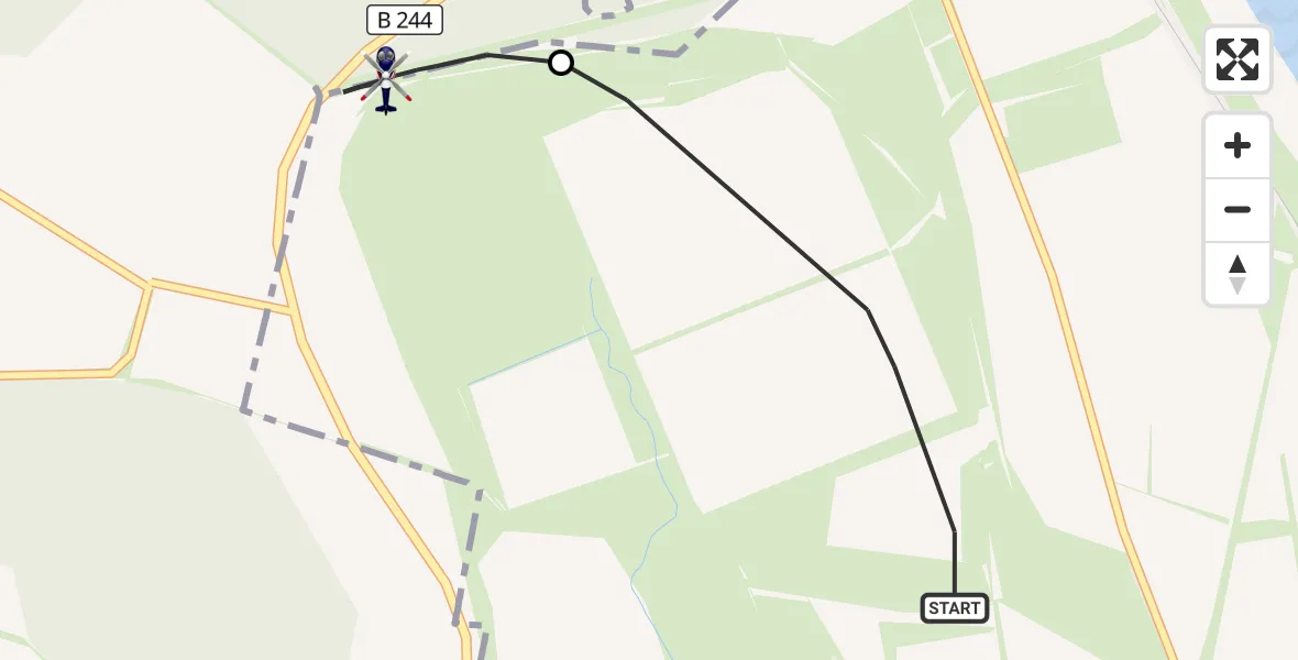 Flugroute Polizeihubschrauber Helmstedt - Wolsdorf, 20 Oktober 2026, 10:47
