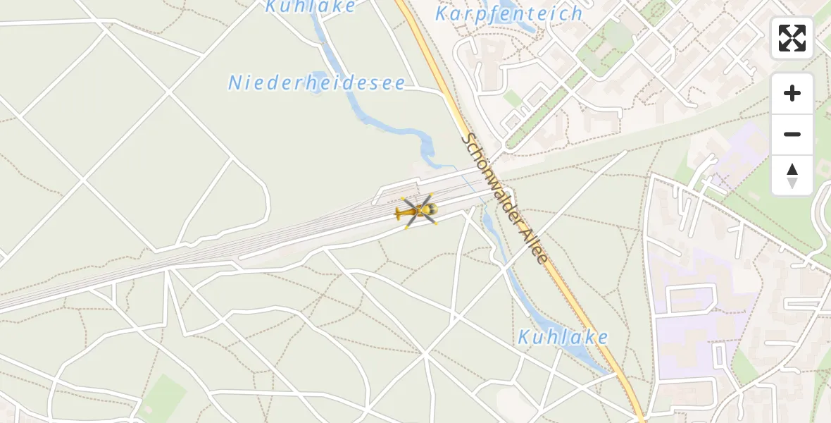 Flugroute Rettungshubschrauber Berlin - Berlin, 20 Oktober 2026, 10:48