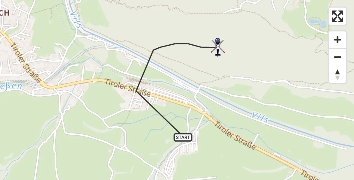 Flugroute Polizeihubschrauber Pfronten - Pfronten, 20 Oktober 2026, 11:05