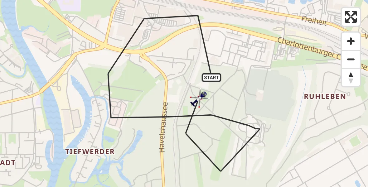 Flugroute Polizeihubschrauber Berlin - Berlin, 20 Oktober 2026, 11:12