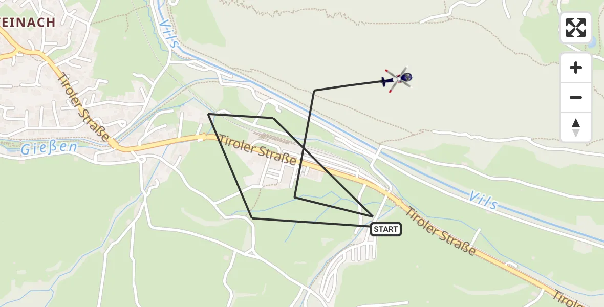 Flugroute Polizeihubschrauber Pfronten - Pfronten, 20 Oktober 2026, 11:15